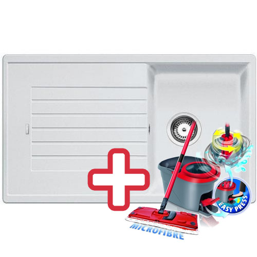 BLANCO Zia 45 SL dřez Silgranit bílá 516740 + ZDARMA VILEDA MOP Easy Wring