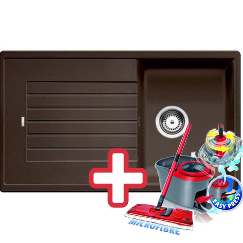 BLANCO Zia 45 SL dřez Silgranit káva 516745 + ZDARMA VILEDA MOP Easy Wring BLANCO Zia 45 SL dřez Silgranit káva 516745 + ZDARMA VILEDA MOP Easy Wring