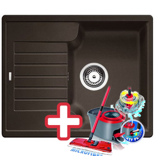 BLANCO Zia 40 S Silgranit dřez káva, 516927 + ZDARMA VILEDA MOP Easy Wring