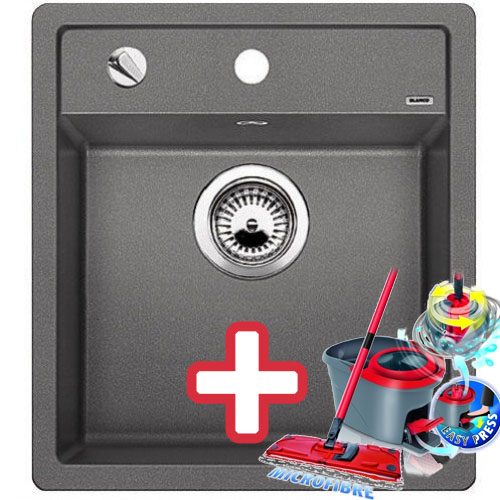 BLANCO Dalago 45 dřez Silgranit aluminium 517157 + ZDARMA VILEDA MOP Easy Wring