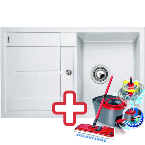 BLANCO Metra 45 S Compact dřez Silgranit bílá 519565 + ZDARMA VILEDA MOP Easy Wring BLANCO Metra 45 S Compact dřez Silgranit bílá 519565 + ZDARMA VILEDA MOP Easy Wring