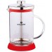 BLAUMANN French Press Konvička na čaj a kávu 350 ml, červená BL-1441