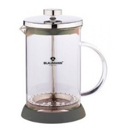 BLAUMANN French Press Konvička na čaj a kávu 350 ml, šedá BL-1441
