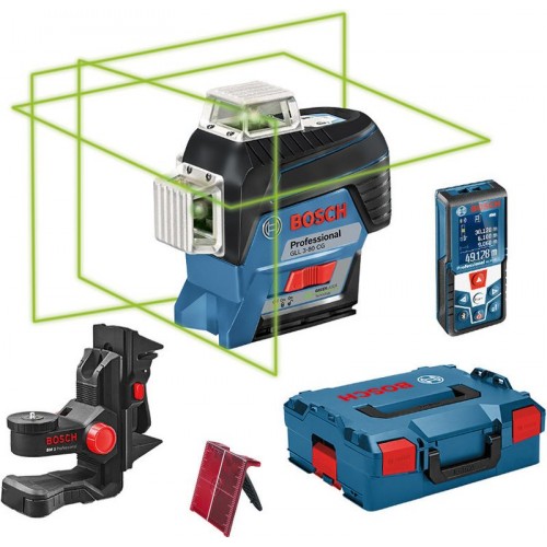 BOSCH GLL 3-80 CG Professional Křížový laser + GLM 50 C laserový měřič 0601063T04 BOSCH GLL 3-80 CG Professional Křížový laser + GLM 50 C laserový měřič 0601063T04