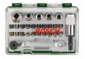 BOSCH 27dílná sada šroubovacích hrotů a nástrčných klíčů s ráčnou Extra Hard 2607017562