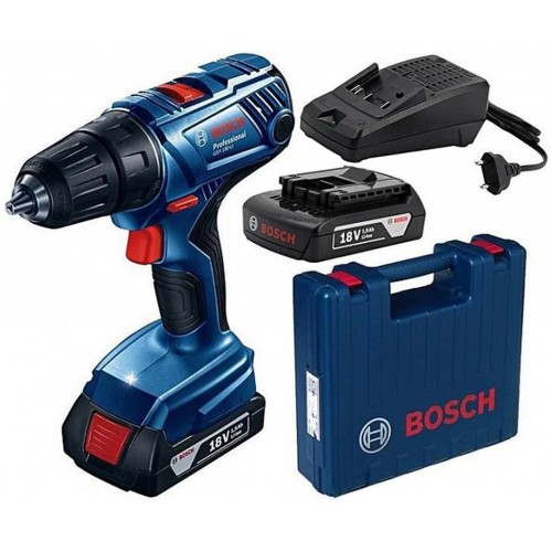 BOSCH GSB 180-LI PROFESSIONAL Akumulátorový kombinovaný šroubovák, 18V, 2x 2,0Ah. 06019F8307