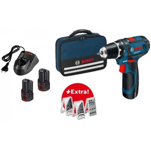 BOSCH GSR 12V-15 Li Aku šroubovák + 2x1,5 Ah + GAL 1820 CV + brašna na nářadí 0.615.990.GA9 BOSCH GSR 12V-15 Li Aku šroubovák + 2x1,5 Ah + GAL 1820 CV + brašna na nářadí 0.615.990.GA9