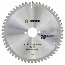 BOSCH Eco for Aluminium Pilový kotouč 190x30x2,2/1,6 mm, 54 zubů 2608644389