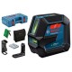 BOSCH GLL 2-15 G Čárový laser, 4x baterie 1,5 AA + Kufr 0601063W02