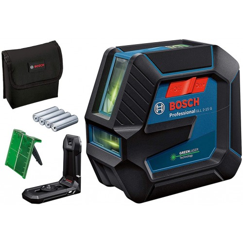 BOSCH GLL 2-15 G Čárový laser, 4x baterie 1,5 AA 0601063W00