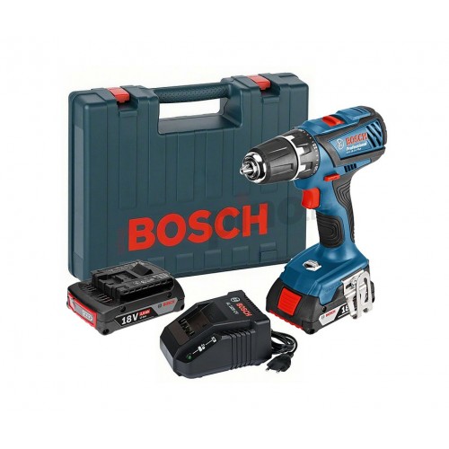 BOSCH GSR 18-2-LI Plus Professional aku vrtačka 2x2Ah Li-Ion v kufru 06019E6120