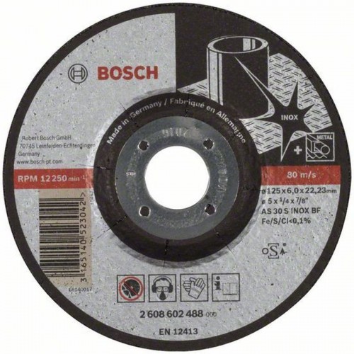 BOSCH Expert for Inox Hrubovací kotouč profilovaný, 125x22,23x6 mm 2608602488