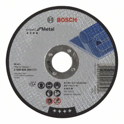 BOSCH Dělicí kotouč rovný Expert for Metal 125x22,23x2,5mm 2608600394