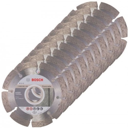 BOSCH Standard for Concrete Diamantový dělicí kotouč, 125 x 22,23 x 1,6 x 10 mm, 10ks 2608603240