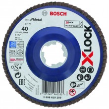 BOSCH X-LOCK Best for Metal Lamelový brusný kotouč X571, 125x22,23mm , G40 2608619209