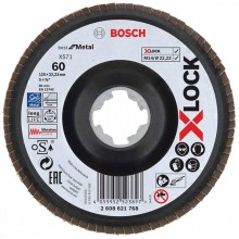 Příslušenství k BOSCH X-LOCK Best for Metal Lamelový brusný kotouč X571, 125x22,23mm, G40, 2608621767
