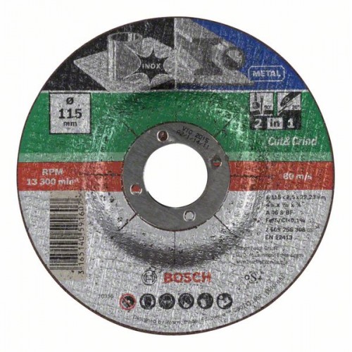 BOSCH Řezný kotouč 2 v 1, 115x2,5 mm 2609256308