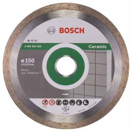 BOSCH Standard for Ceramic Diamantový dělicí kotouč, 150 x 22,23 x 1,6 x 7mm 2608602203