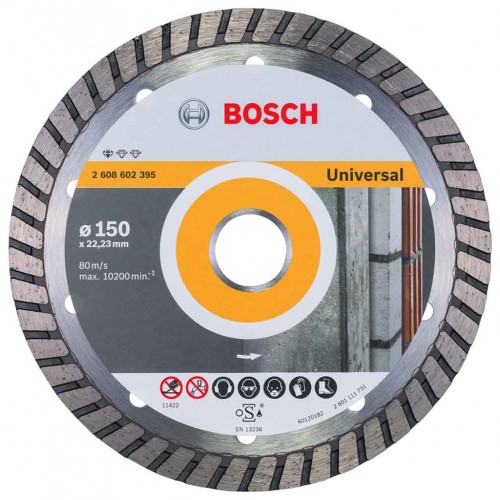 BOSCH Diamantový dělicí kotouč Standard for Universal Turbo, 150mm 2608602395