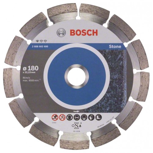 BOSCH Standard for Stone Diamantový dělicí kotouč, 180 x 22,23 x 2,0 x 10 mm 2608602600