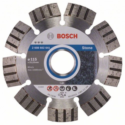 BOSCH Best for Stone Diamantový dělicí kotouč, 115 x 22,23 x 2,2 x 12 mm 2608602641