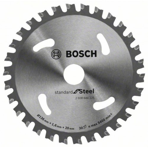 BOSCH Pilový kotouč do okružních pil Standard for Steel, 136x1,2 mm 2608644225 BOSCH Pilový kotouč do okružních pil Standard for Steel, 136x1,2 mm 2608644225