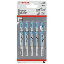 BOSCH Pilový plátek do kmitací pily T 118 B, 5ks 2608631014