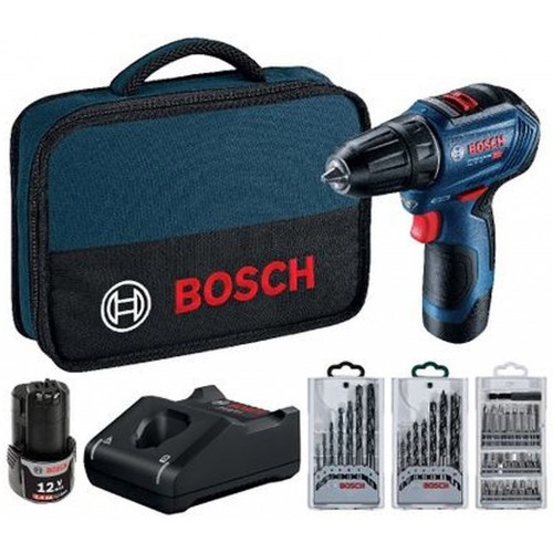 BOSCH GSR 12V-30 PROFESSIONAL Akumulátorový vrtací šroubovák, 12V 2x2,0Ah 06019G9001