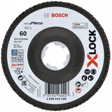 BOSCH X-LOCK Best for Metal Lamelový brusný kotouč X571, 115x22,23mm, G60, 2608619198
