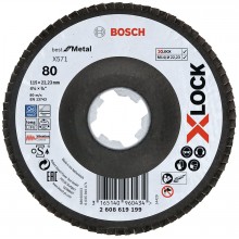 BOSCH X-LOCK Best for Metal Lamelový brusný kotouč X571, 115x22,23mm, G80, 2608619199