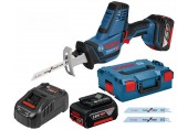 BOSCH GSA 18 V-LI C Akumulátorová pila ocaska, L-BOXX, 2x 5,0 Ah 06016A5002