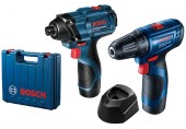 BOSCH Sada: GSR 120-LI + GDR 120-LI + GBA 12V 2.0Ah + GAL 1210 CV 4059952590998