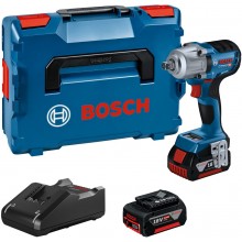 BOSCH GDS 18V-450 PC Akumulátorový rázový utahovák, L-BOXX, GAL 18-40, 2x 5.0Ah 06019K4103