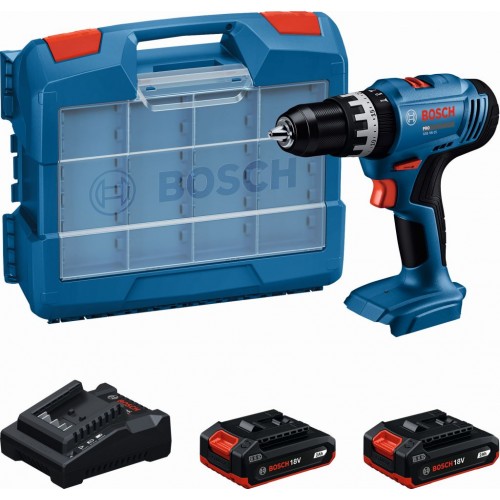 BOSCH GSB 18V-25 PROFESSIONAL Aku příklepový vrtací šroubovák, 2x 2,0Ah, kufr 06019K9304