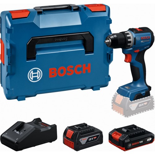 BOSCH GSR18V-52 PROFESSIONAL Aku vrtací šroubovák, 1 x 2,0Ah +1 x 4,0Ah, L-BOXX 06019S0024