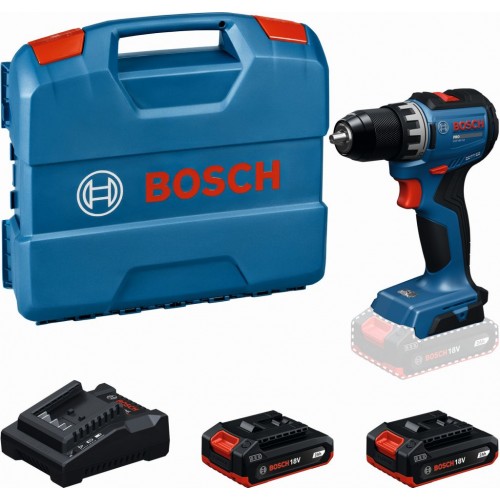 BOSCH GSR18V-52 PROFFESIONAL Aku vrtací šroubovák, 2x 2,0Ah, L-Case 06019S0025