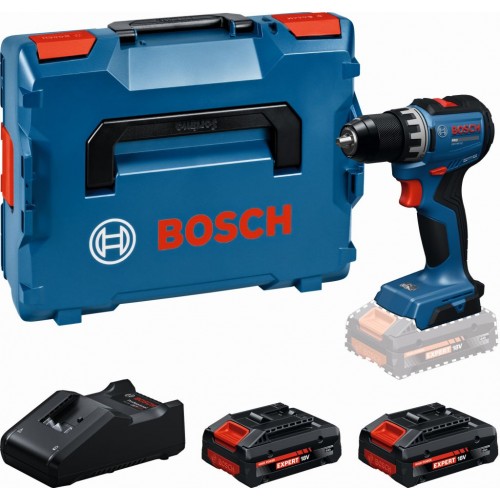 BOSCH GSR18V-52 PROFESSIONAL Aku vrtací šroubovák, 2× EXBA18V-40 - 4,0Ah, L-BOXX 06019S002C