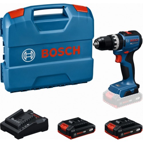 BOSCH GSB18V-52 PROFESSIONAL Aku příklepový vrtací šroubovák, 2x 2,0Ah, L-Case 06019S0123