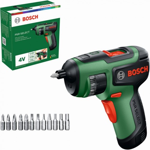 BOSCH PSR SELECT Akumulátorový šroubovák, 2,0 Ah, 0603977100 BOSCH PSR SELECT Akumulátorový šroubovák, 2,0 Ah, 0603977100