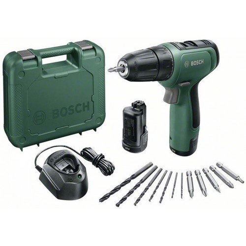 BOSCH EasyDrill 1200 Aku vrtací šroubovák (2x1,5 Ah) + GAL 1210 CV + AC kit 06039D3002