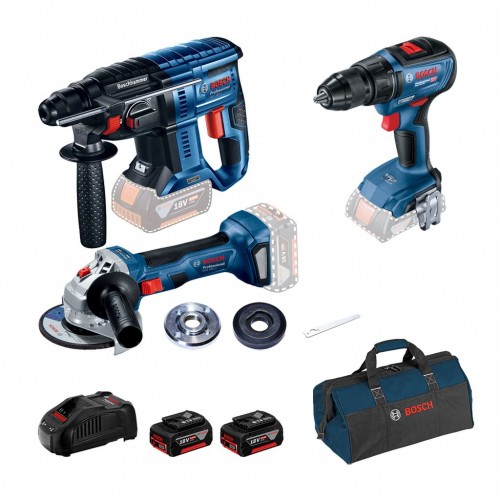 BOSCH Kombinovaná sada: GBH 180-LI + GSR 18V-50 + GWS 180-LI 0615990M32