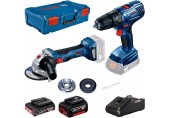 BOSCH Sada: GSB 180-LI + GWS 180-LI + GBA 18V 2.0Ah + GBA 18V 4.0Ah v XL-BOXXu 0615990M36