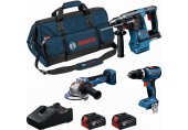 BOSCH PROFESSIONAL Sada nářadí 18V GSB+GBH+GWS+2× 5.0+GAL18V-40 0615A002M4