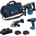 BOSCH PROFESSIONAL Sada nářadí 18V GSB+GBH+GWS+2× 5.0+GAL18V-40 0615A002M4