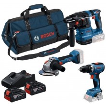 BOSCH Sada nářadí PROFESSIONAL GSB + GBH + GWS + 3x 5,0Ah 0615A500AH