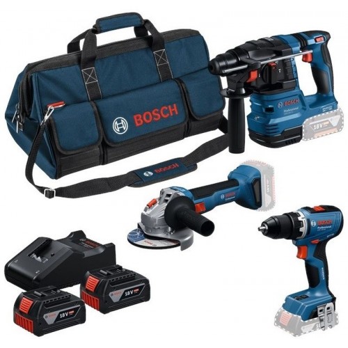 BOSCH Sada nářadí PROFESSIONAL GSB + GBH + GWS + 3x 5,0Ah 0615A500AH