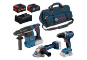 BOSCH Sada nářadí PROFESSIONAL GSR + GBH + GWS + 1x GBA 5,0Ah + 1× EXBA + GAL 0615A500AJ