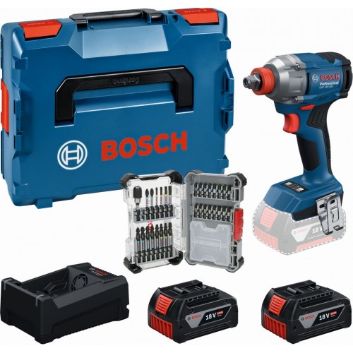 BOSCH PROFESSIONAL Sada nářadí GDX 18V-285 + 2× GBA 5.0Ah + 31dílná sada bitů 0615A500DY BOSCH PROFESSIONAL Sada nářadí GDX 18V-285 + 2× GBA 5.0Ah + 31dílná sada bitů 0615A500DY