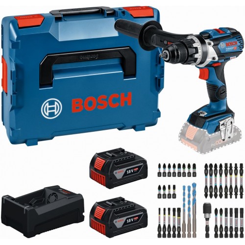 BOSCH GSR 18V-110 C PROFESSIONAL Sada nářadí, 2× 5.0Ah + GAL + sada 0615A500E3 BOSCH GSR 18V-110 C PROFESSIONAL Sada nářadí, 2× 5.0Ah + GAL + sada 0615A500E3