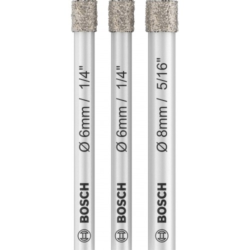 BOSCH Sada vrtáků PRO Ceramic dry pro vrtání za sucha, 6 × 66, 6 × 66, 8 × 66 m 2607011626
